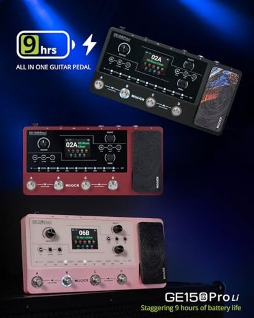 Guitar Multi Effects Processor Preamp Cab Sim Pedalboard GE150 Pro Li Black