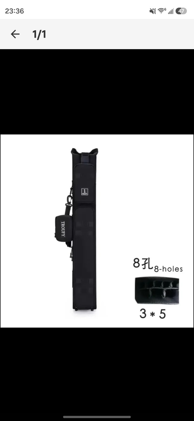 Hard Billiard Cue Case 3x5 Black Color