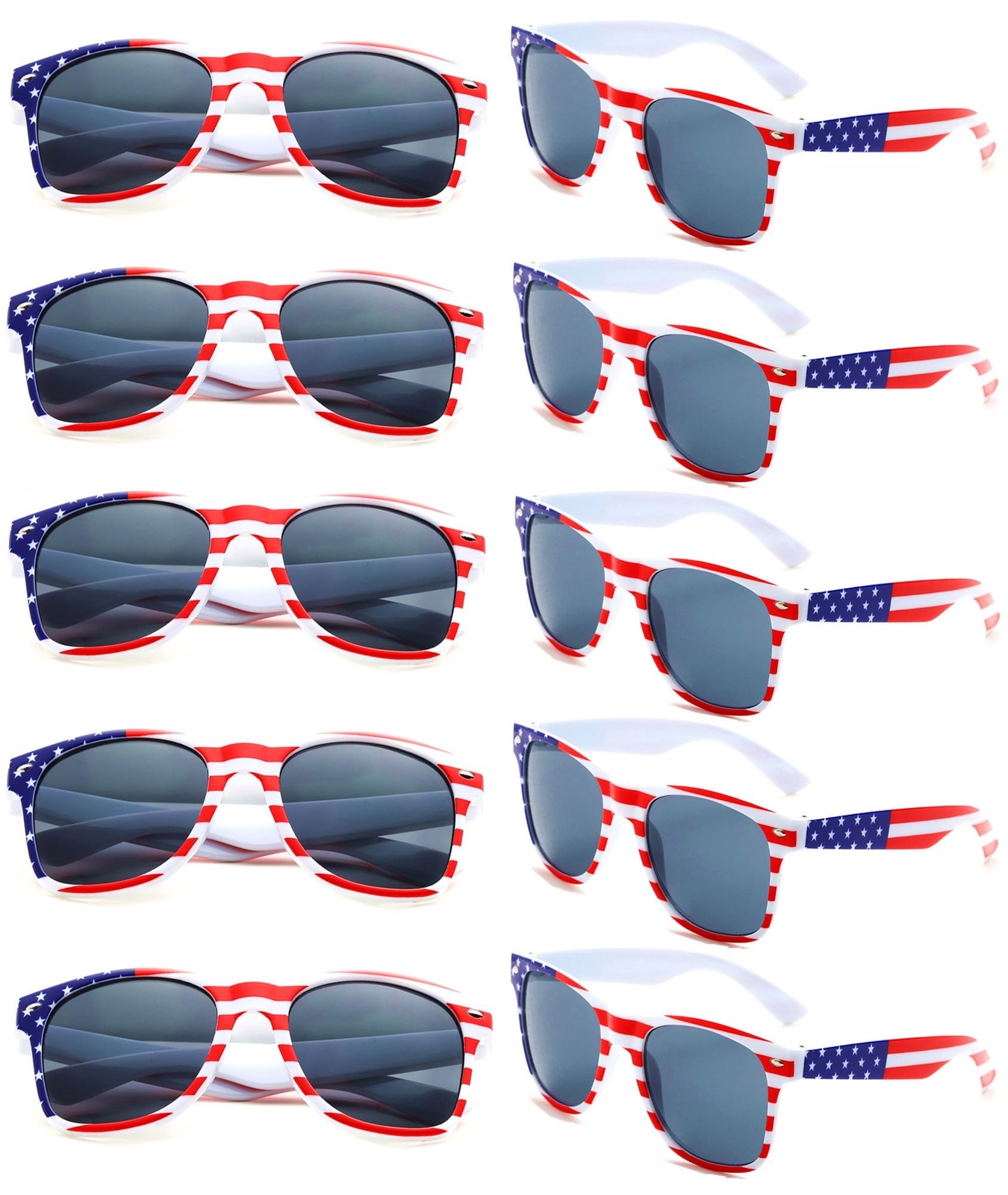 Fsmiling Bulk American Sunglasses USA Flag Sunglasses Patriotic Sunglasses-10...