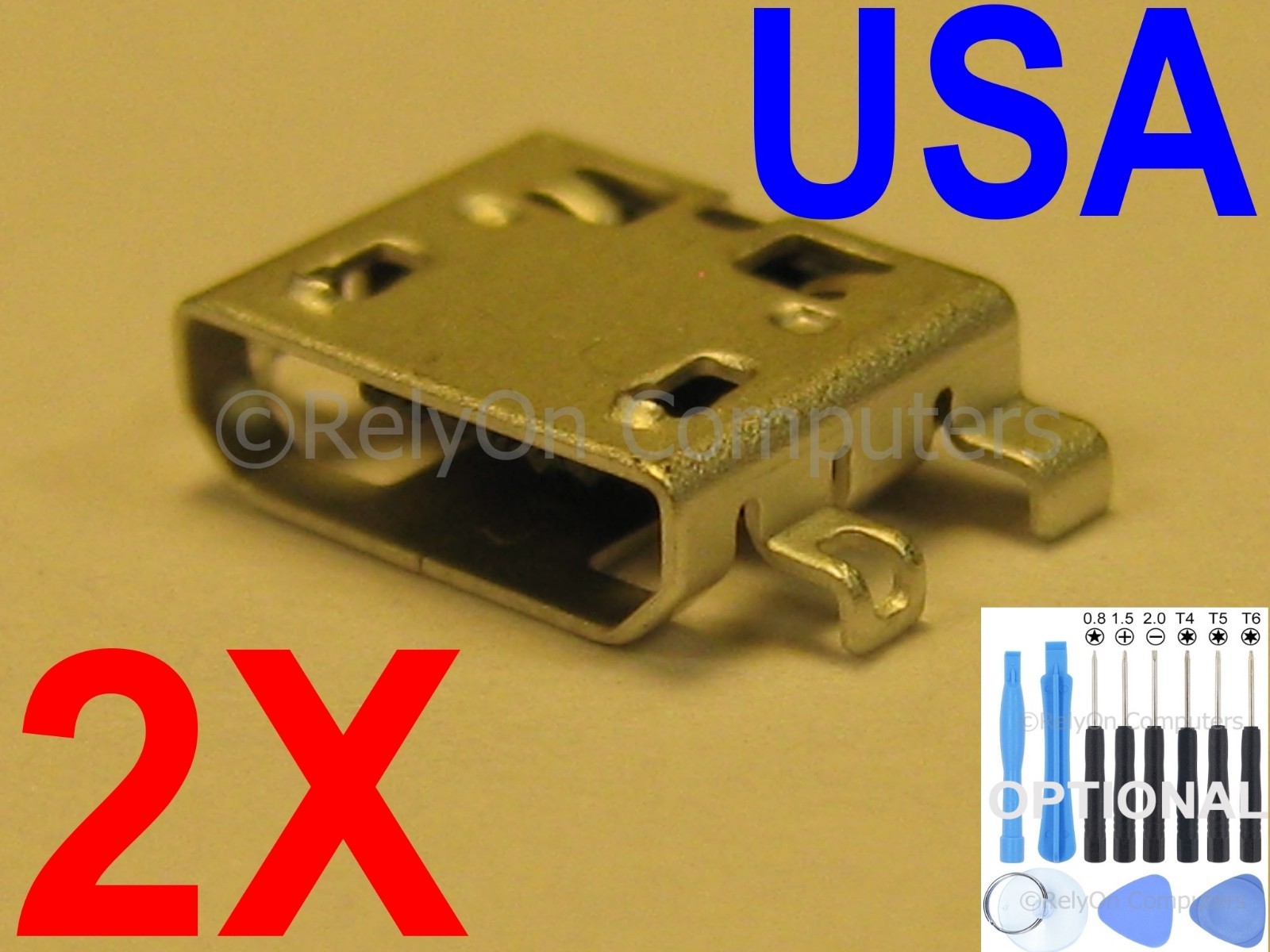 2x Lot of BLU Studio X Plus D770U Micro USB Charger Charging Port For Phone USA