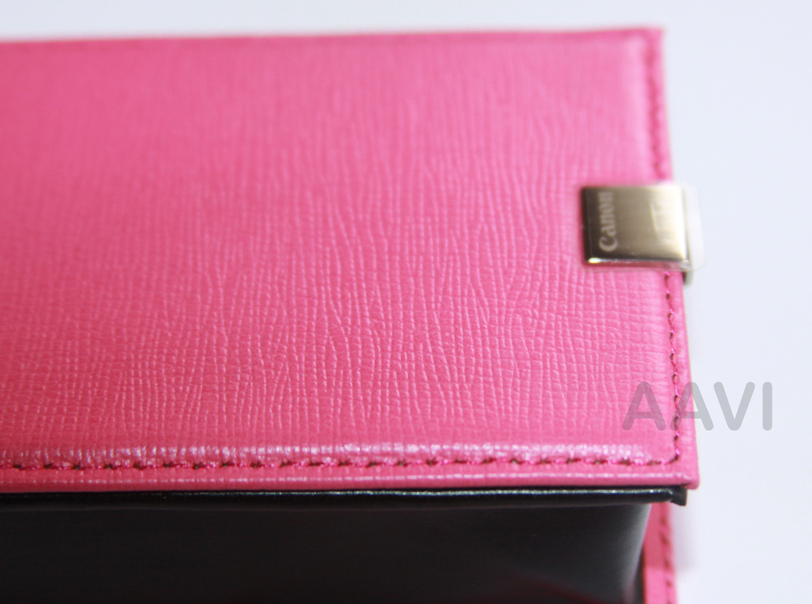 Canon Pink Leather Hard Carrying Case Bag Belt Loop for ELPH PowerShot Cameras