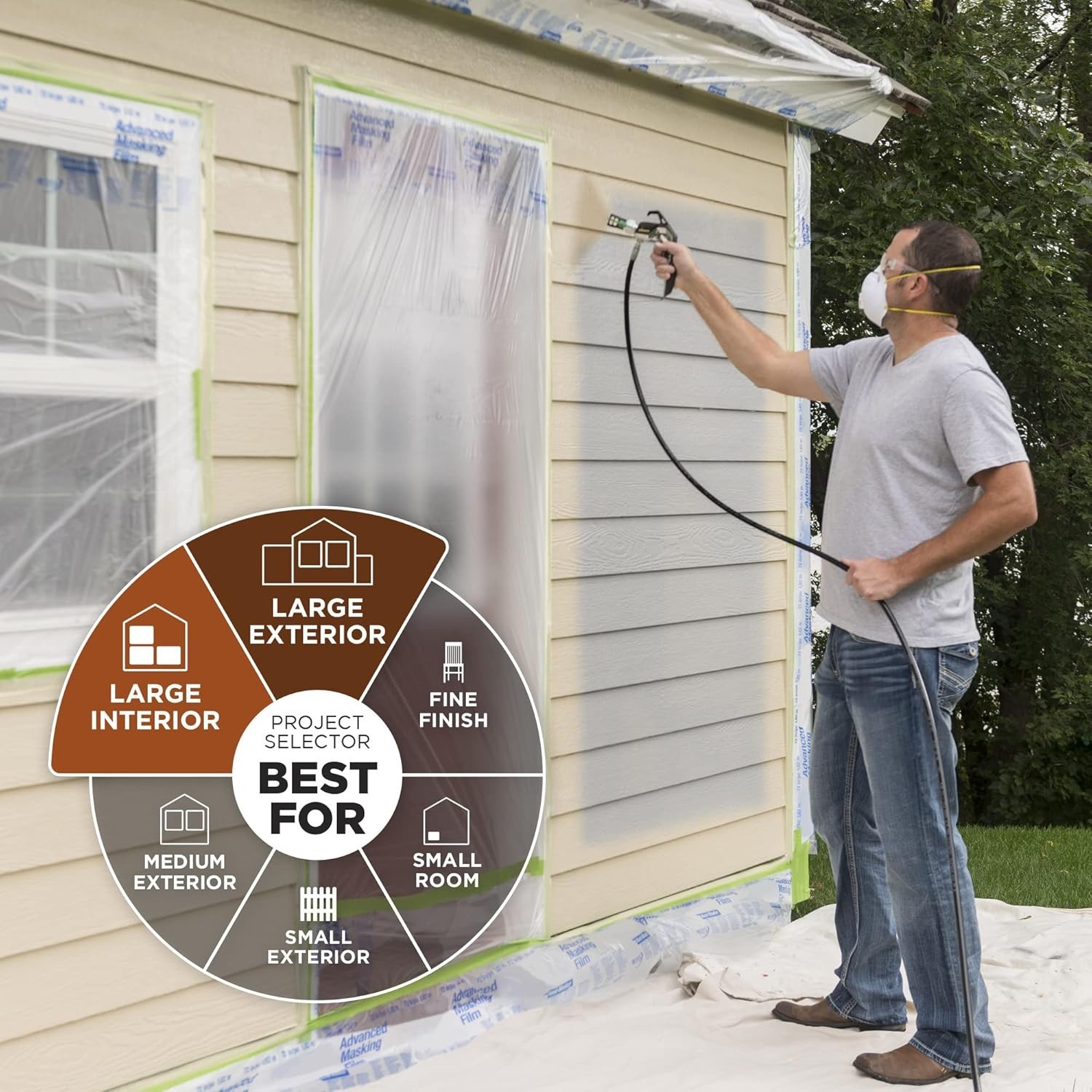 Professional-Quality Paint Finish: Control Pro 150 Airless Sprayer with HEA Tech