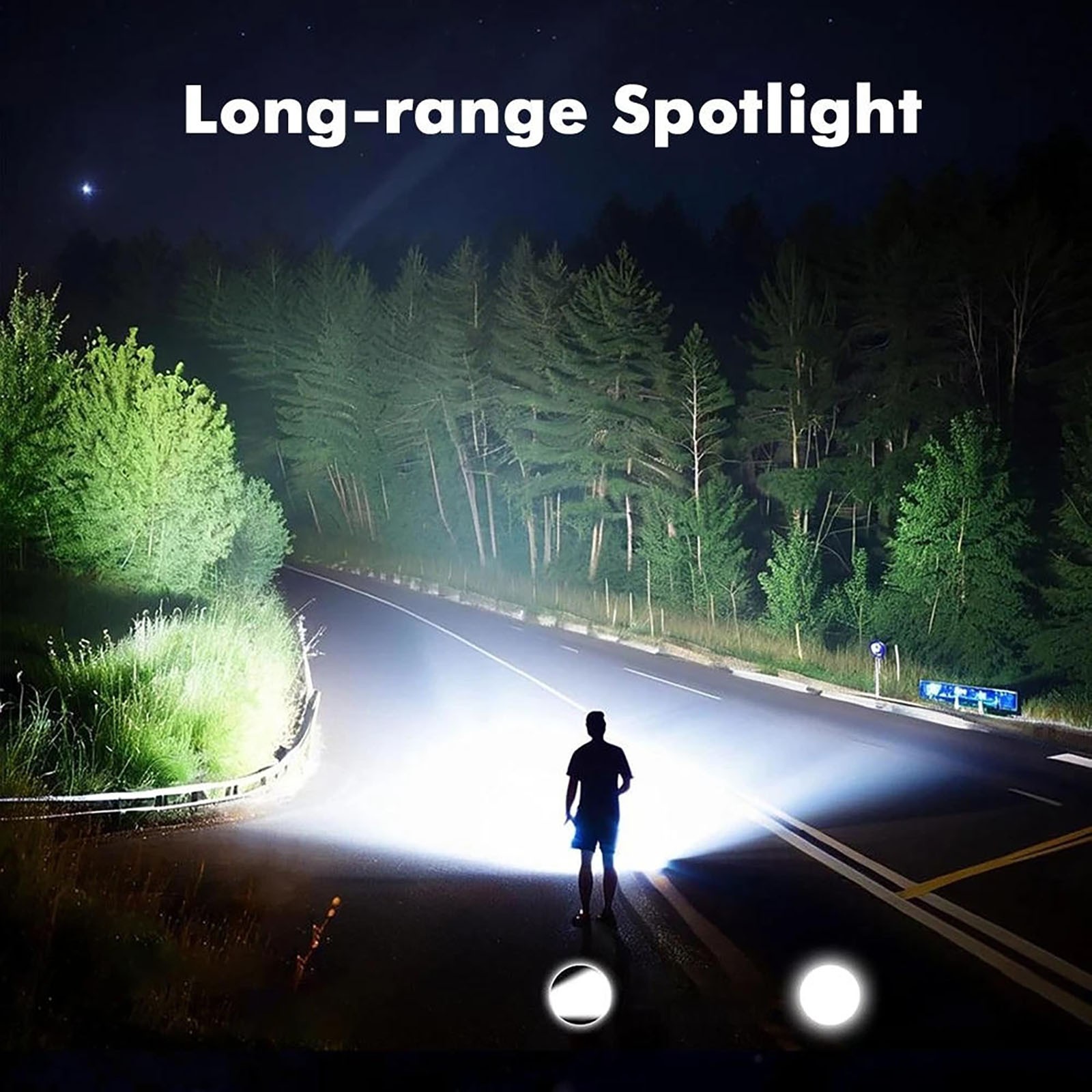 Magnetic Work Light USB Rechargeable LED Flashlight with Red Blue White Lights