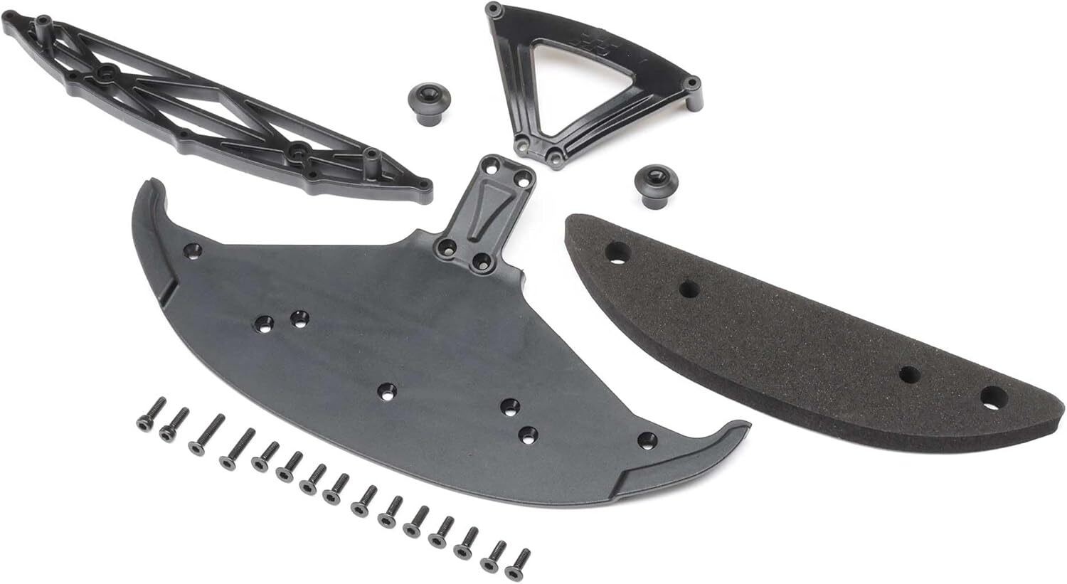 Losi Front Bumper & Splitter Bracket For NASCAR GROM Vehicles Black LOS-1926