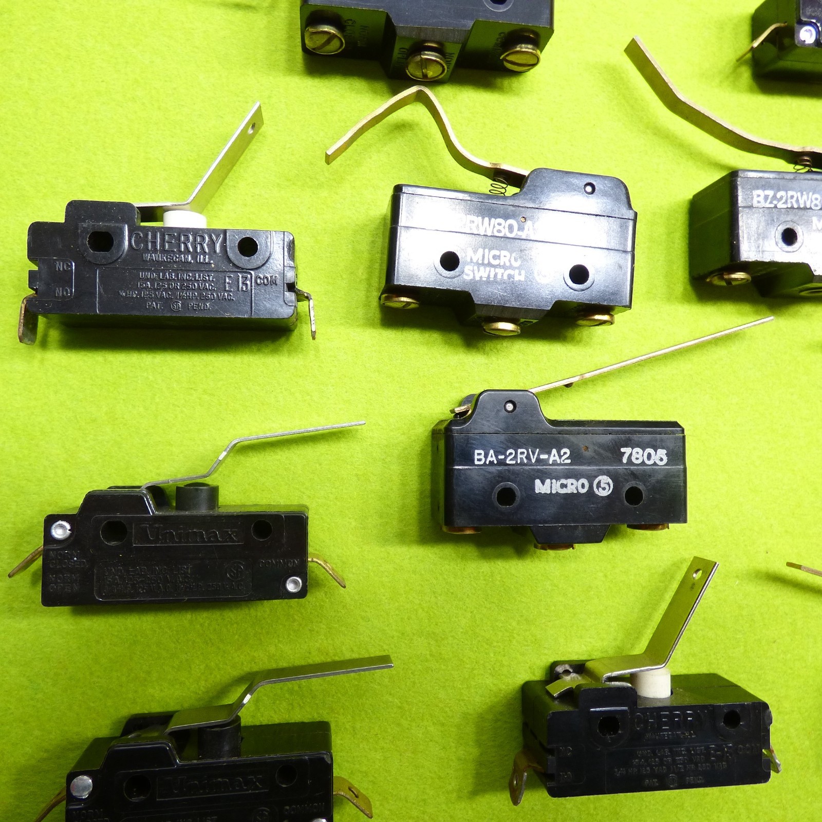 12 Micro switch lot lever action Honeywell Cherry Vnimax more microswitch