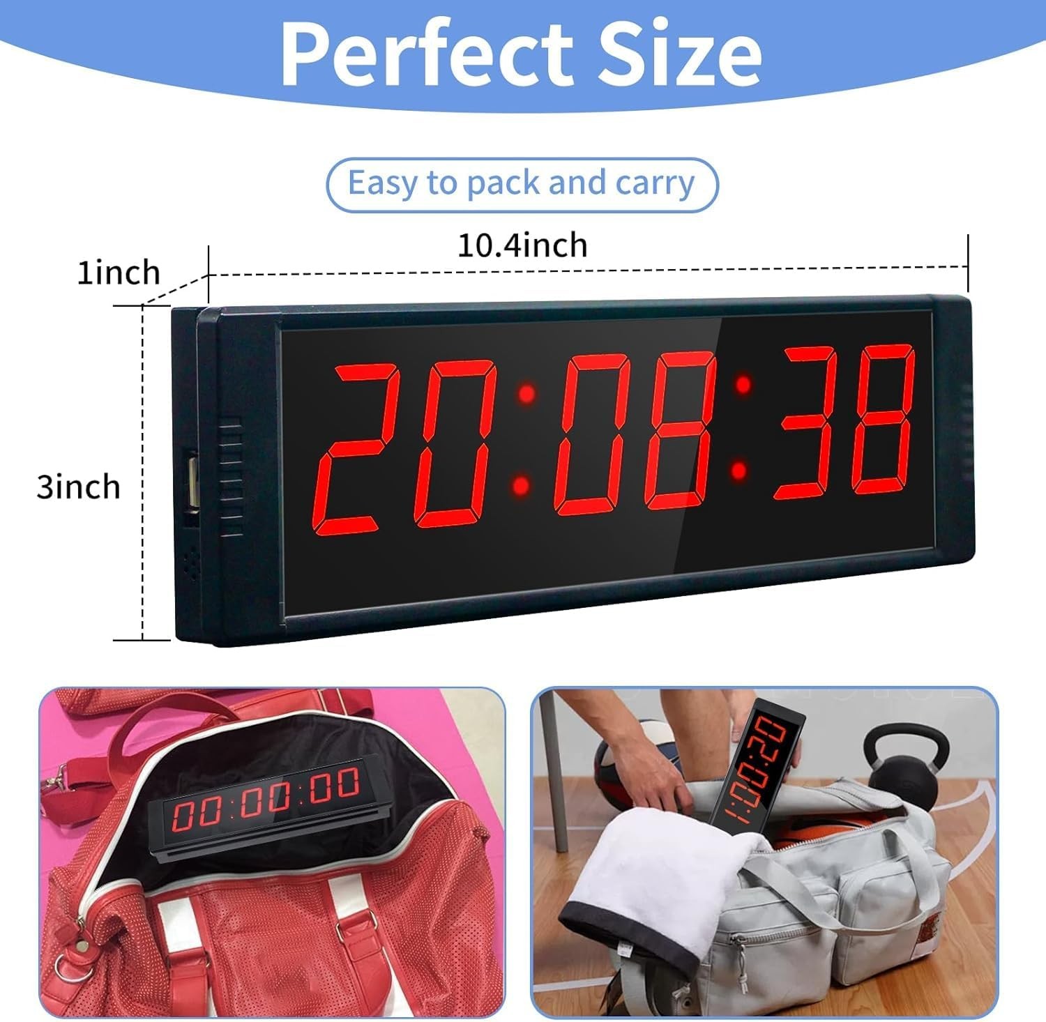 Large Stopwatch W/ Start/Stop Button LED Digital Timer W/ Remote Countdown Clock