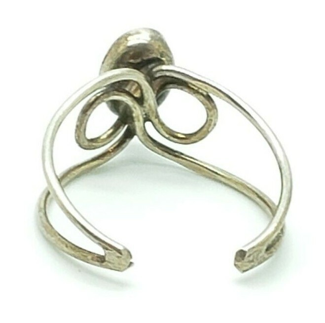 Sterling Silver Foot Ornaments Black Agate Body Open Toe Ring