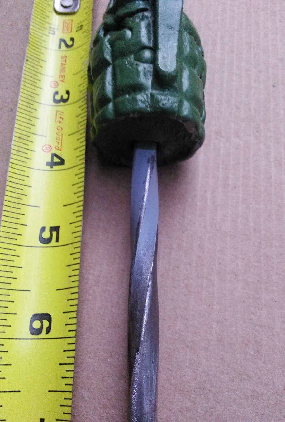 GRENADE DAGGER - Stiletto Blade - Trench Style Spike Dagger