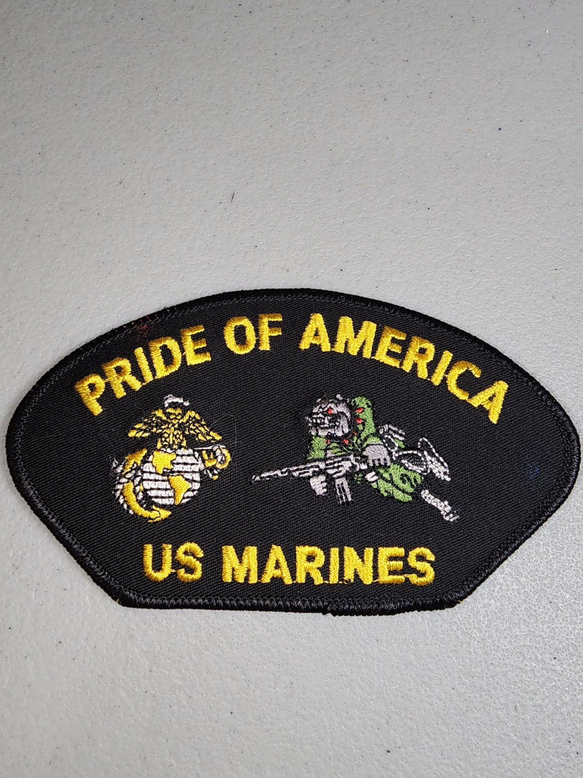 Pride Of America U.S. Marines Embroidered Patch 5" x 3" Sew On or Iron On