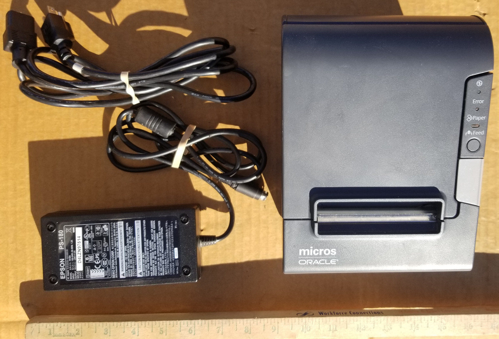 Epson TM-T88V POS Thermal Receipt Printer IDN w/ AC Adapter Micros Compact M244A