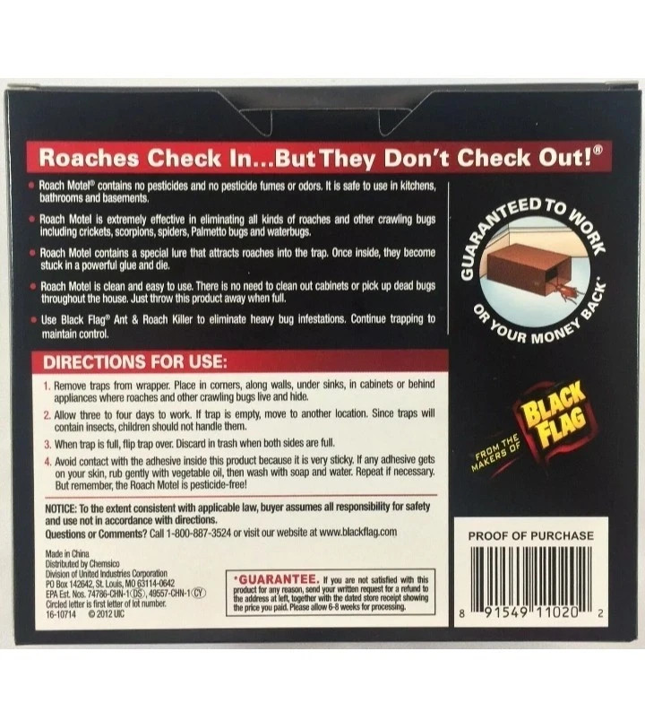 (Pack with 12) Black Flag **** Roach Motel Insect Trap