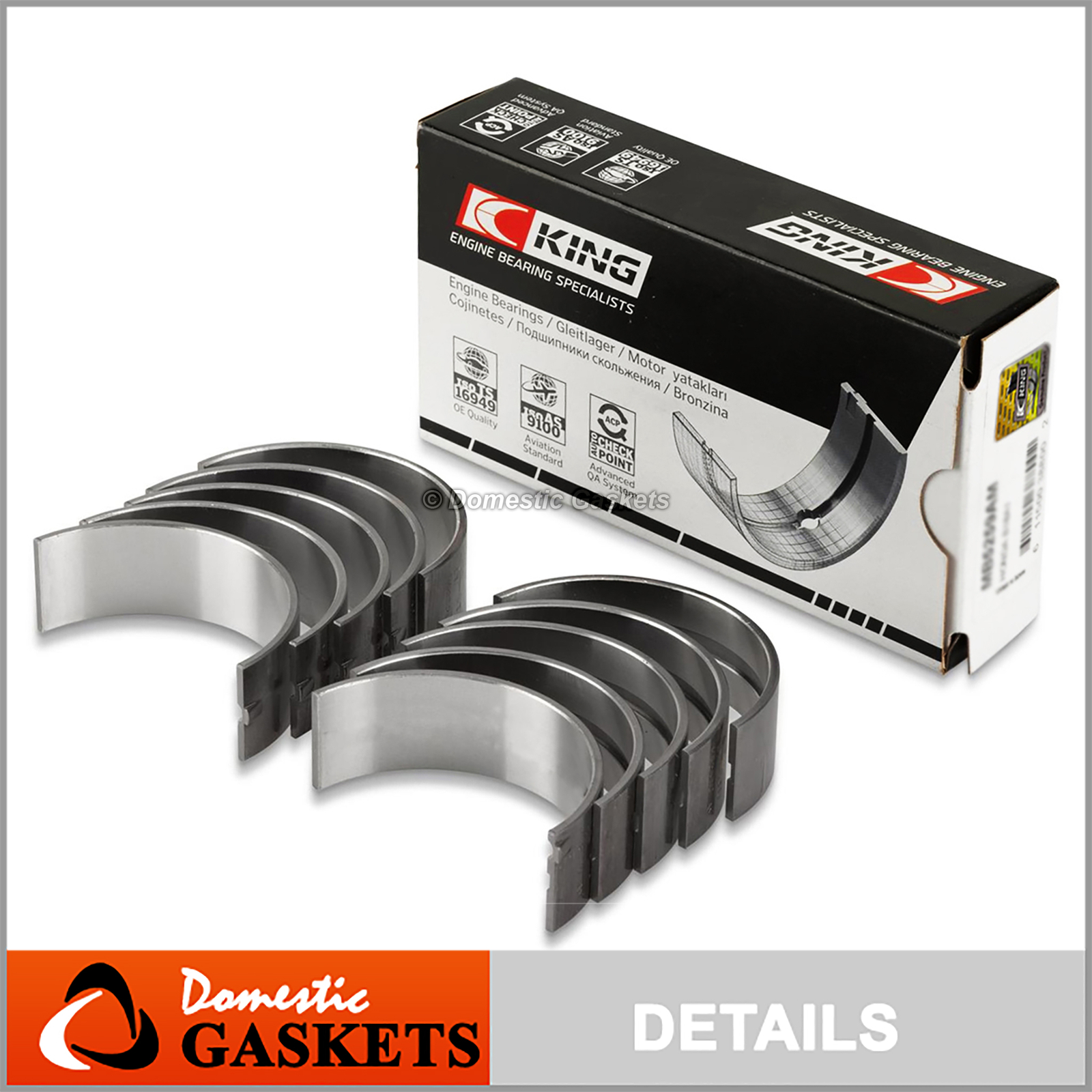 King Main Bearings for 94-11 Hyundai Accent Kia Rio 1.5L 1.6L G4EK
