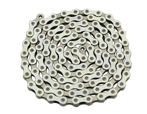 Bicycle Chain 1/2" x 1/8 x 112 Links White/Chrome BMX Cruiser Lowrider Bikes