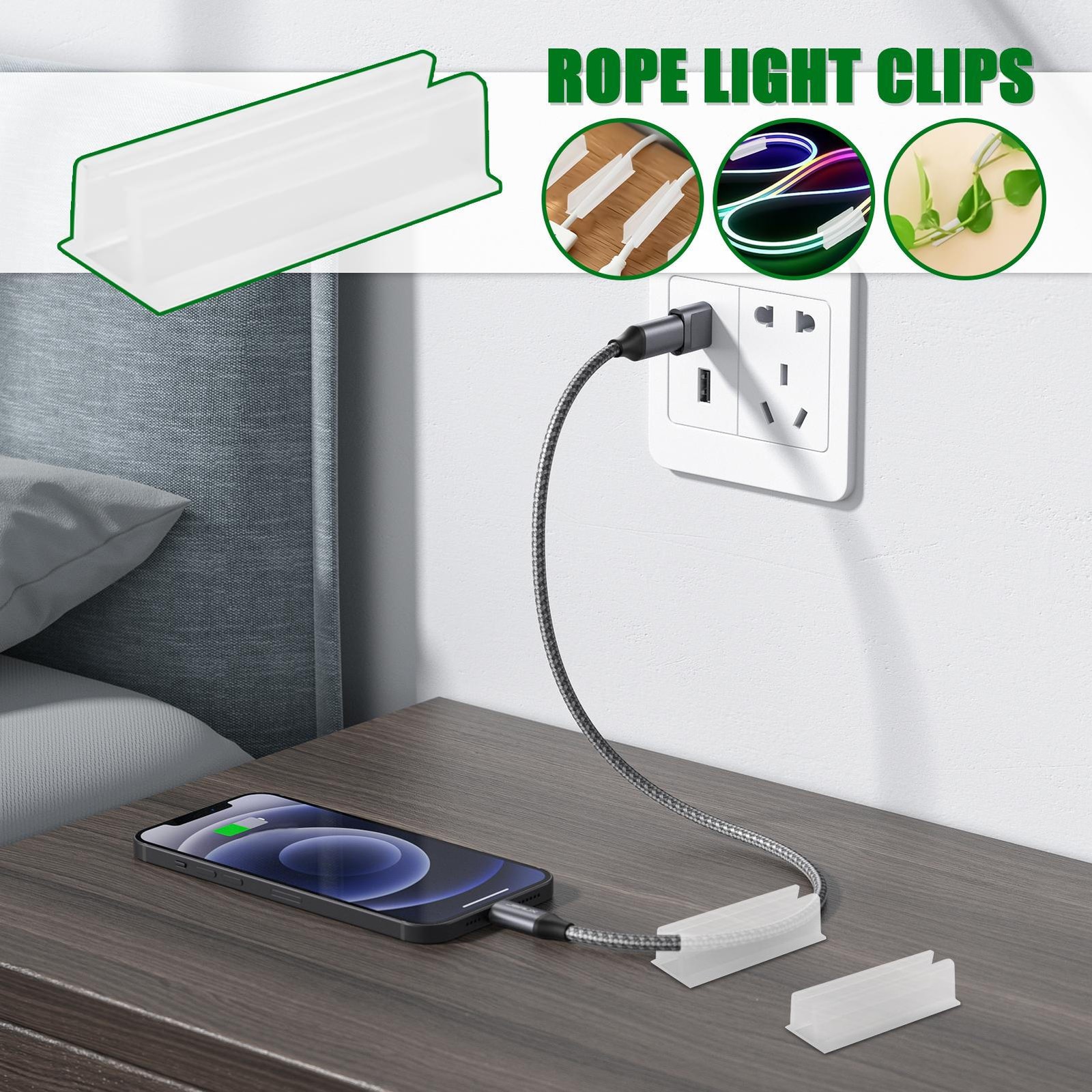 Rope Light Clips Neon Rope Light Clips 10 Piece Clear Brackets Holder