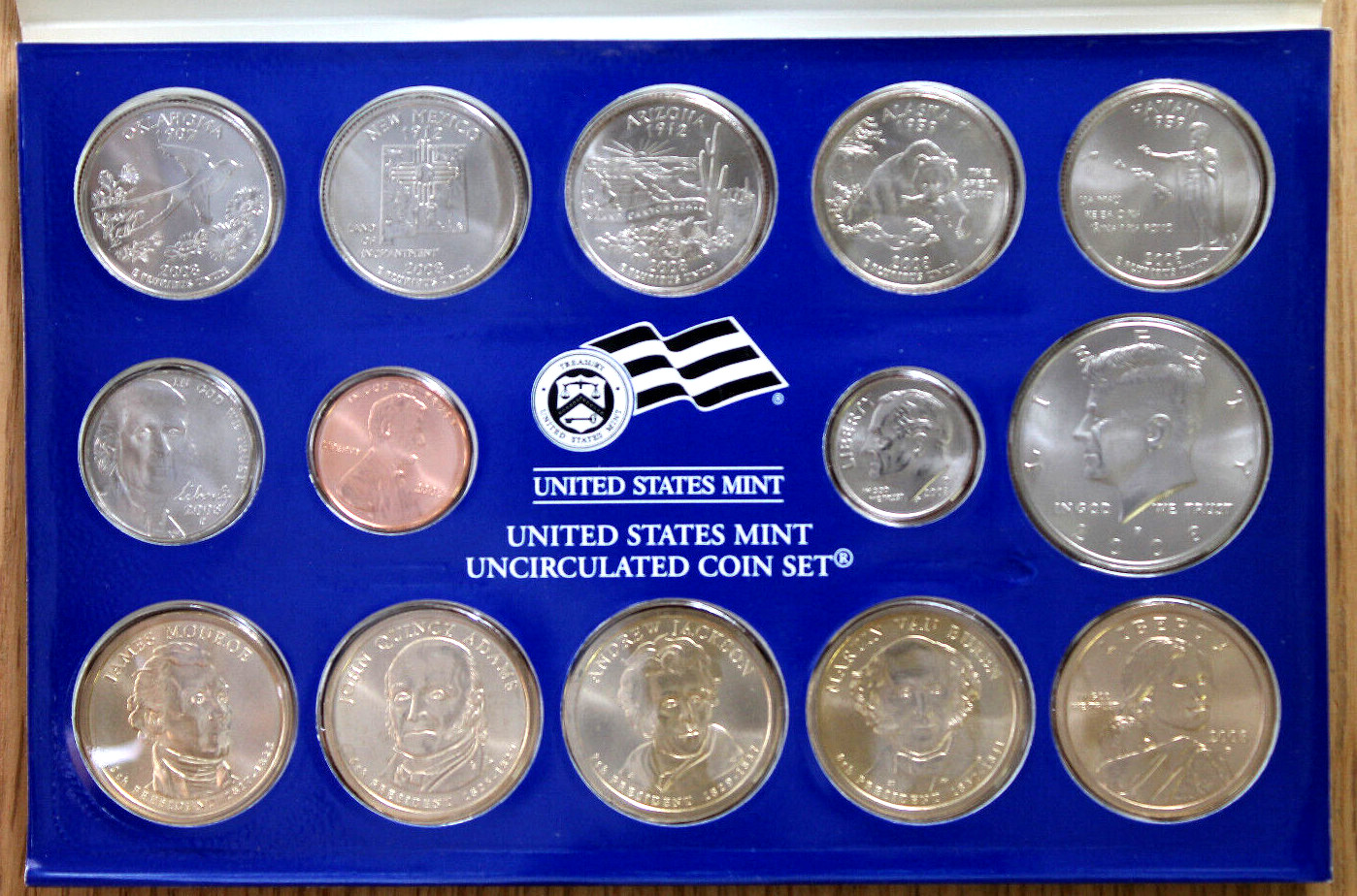 2008 Mint Set - Uncirculated Coins - 28-Coin Set - P & D