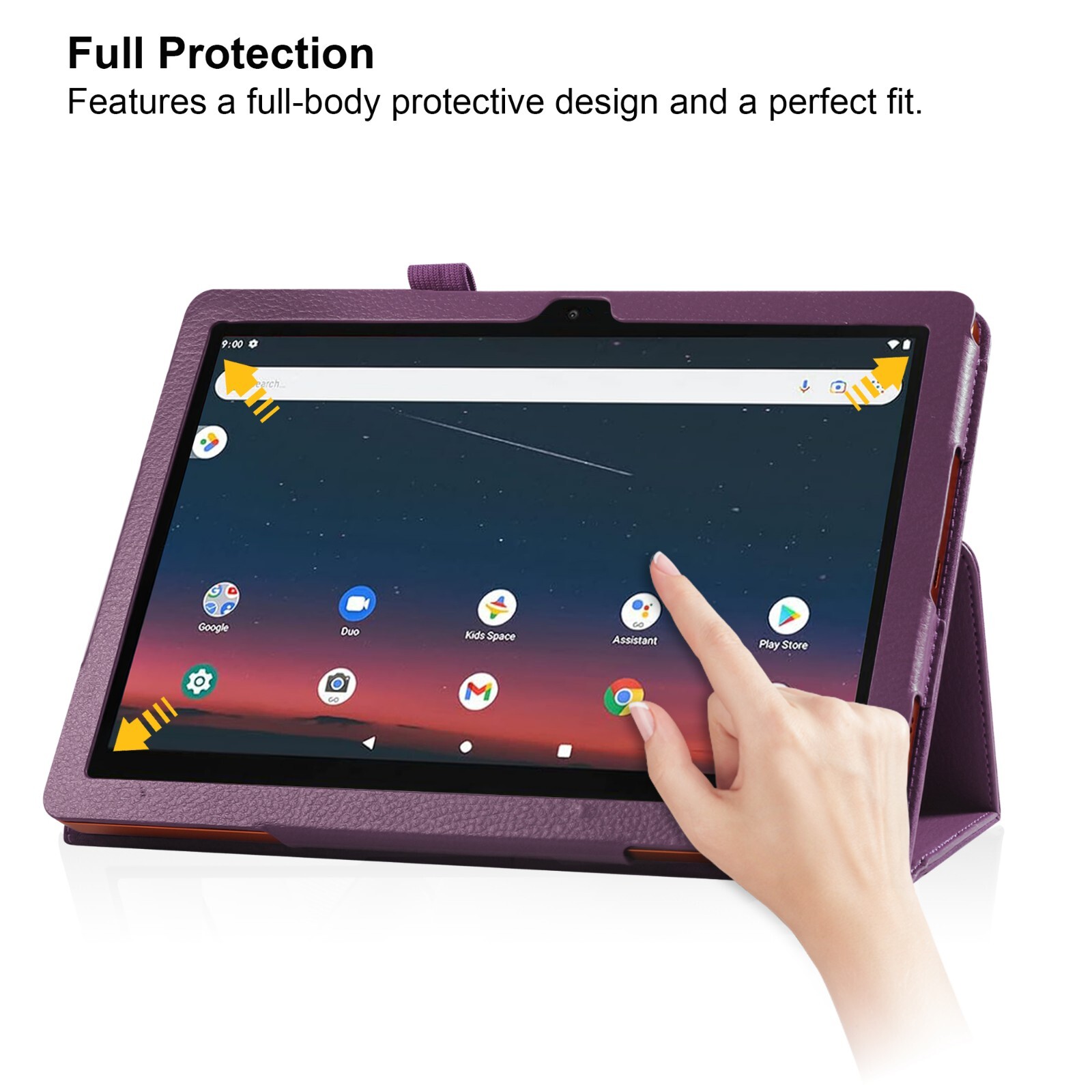 For TCL TABMAX 10.4 Case (9296Q) Folio Stand PU Leather Cover / Screen Protector
