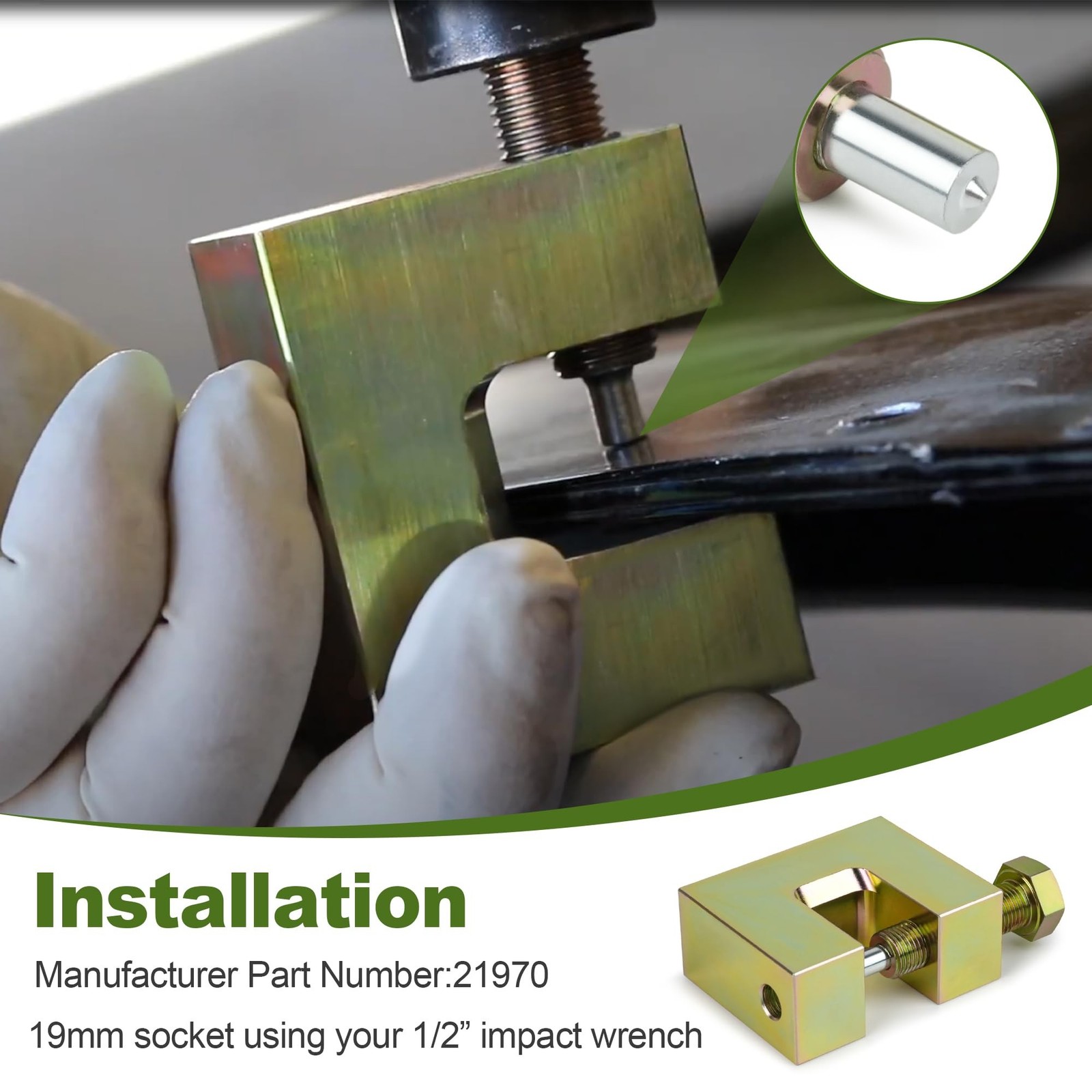 Self-Piercing Rivet Extraction Tool 21970,Install 3/4”or 19mm socket to1/2”Im...