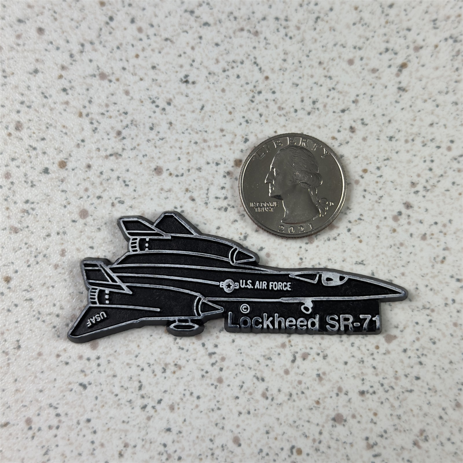 Vtg Action Packets Lockheed SR-71 Blackbird Rubber Fridge Magnet #53653