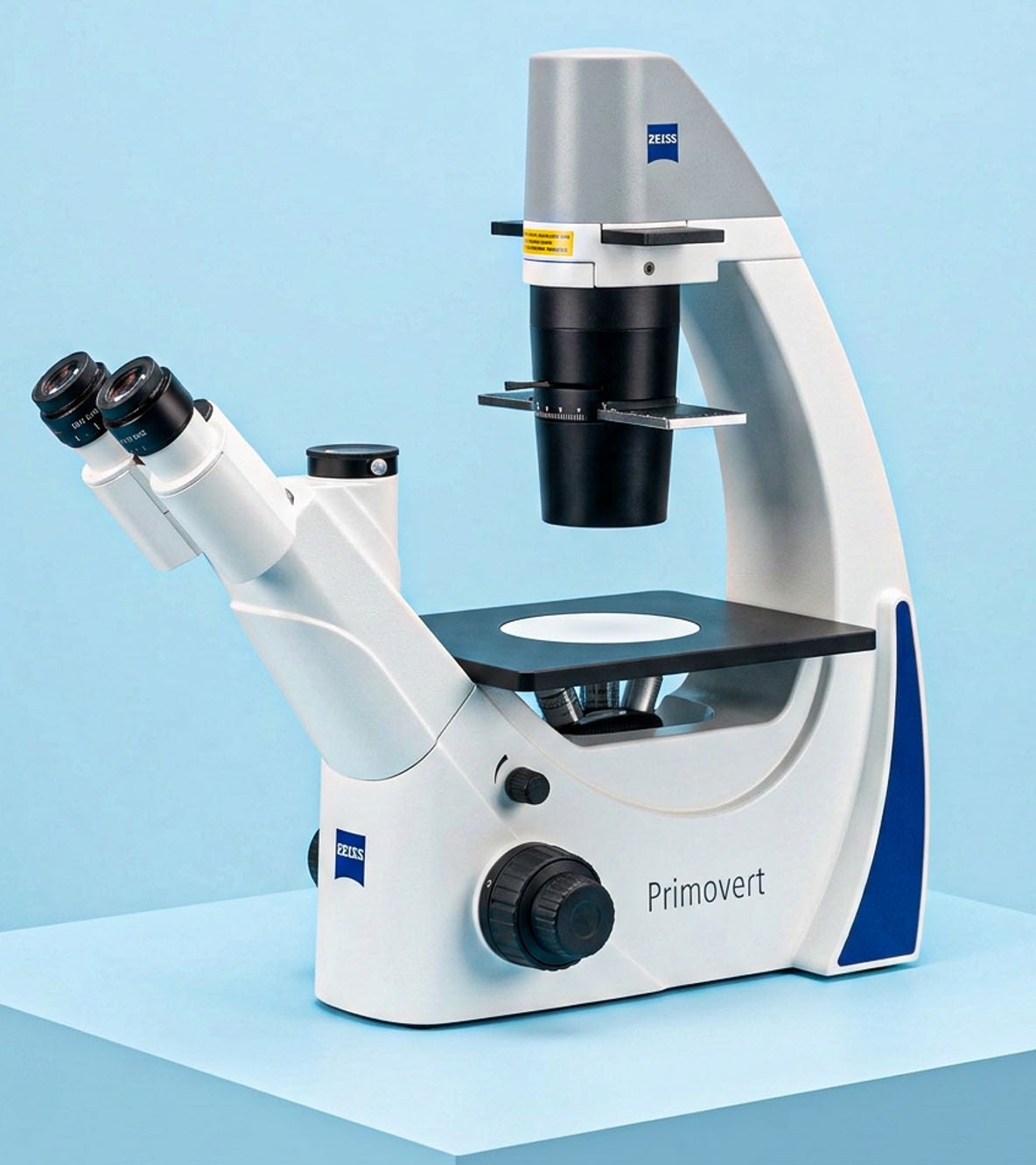 Zeiss Primovert Inverted & Phase Contrast Microscope w/Video port