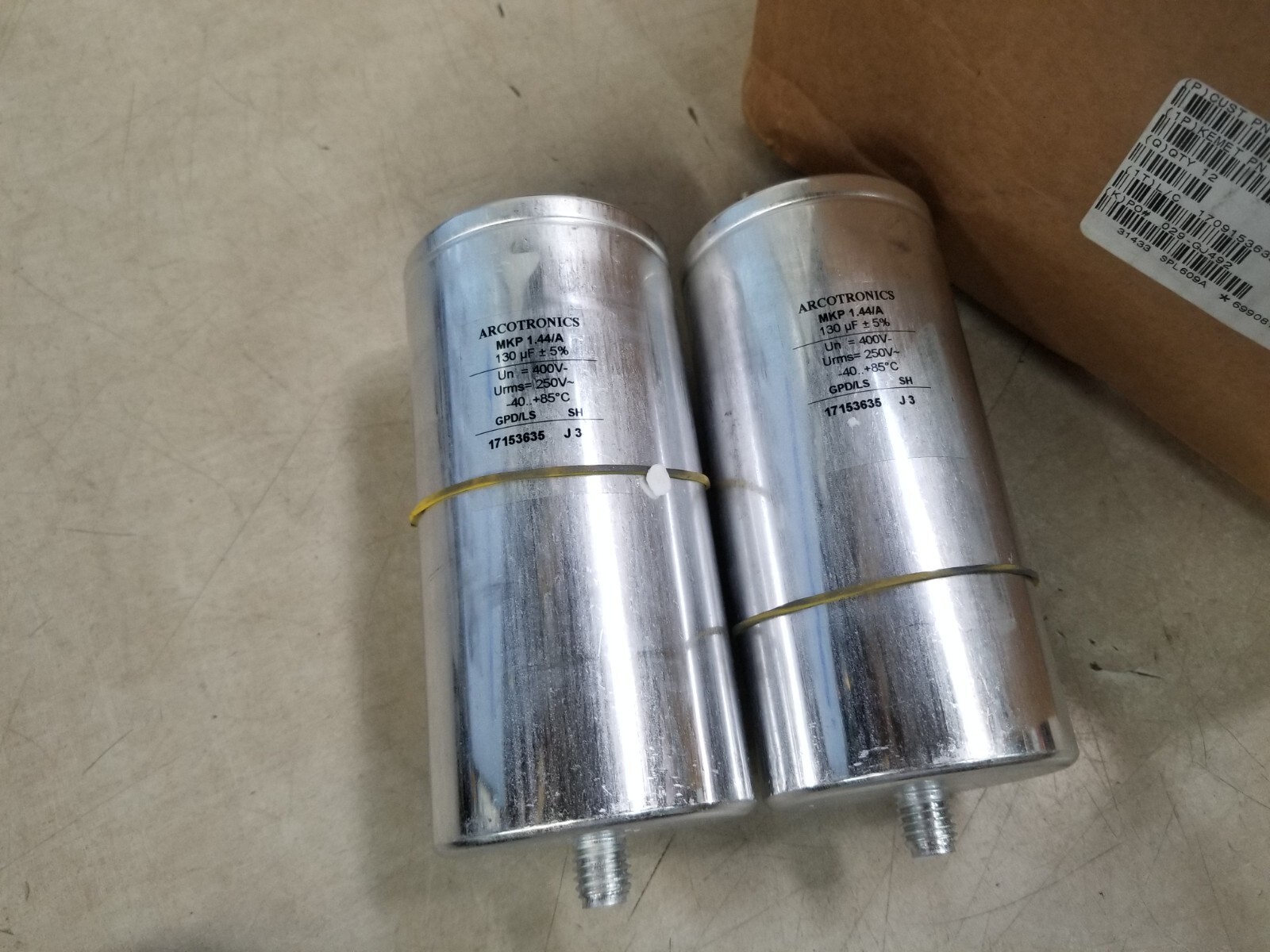 Lot of 2 - Arcotronics Capacitor MKP 1.44/A GPD/LS SH 17153635 C44AFGP6130ZA0J