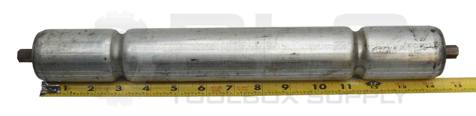 16" STRAIGHT DOUBLE GROOVE CONVEYOR ROLLER 7/16" HEX