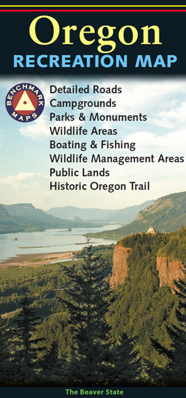 Oregon Recreation Map, by Benchmark Map (folded)