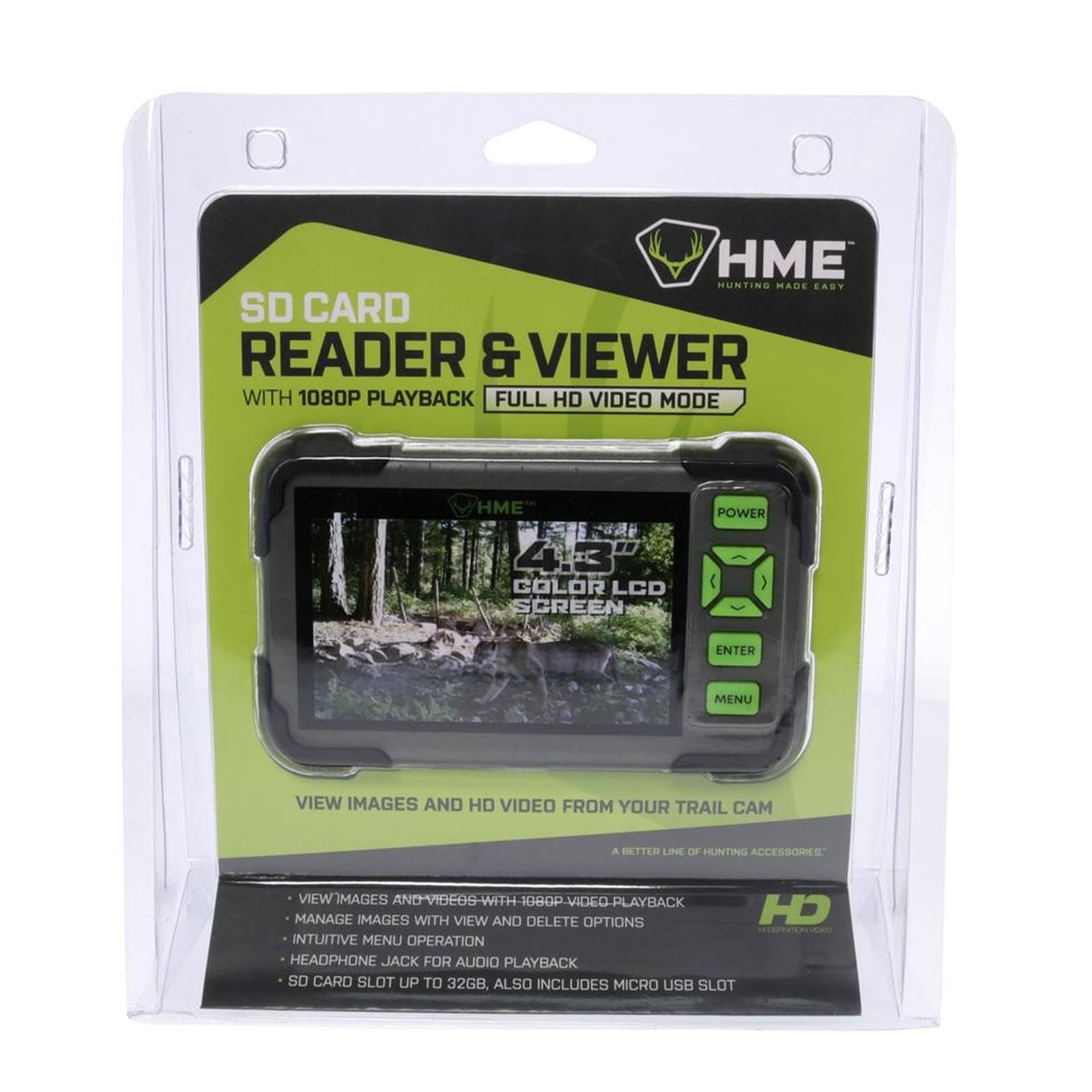 High-Definition SD Card Read/View with 4.3" LCD Screen | Durable Water-Resist...