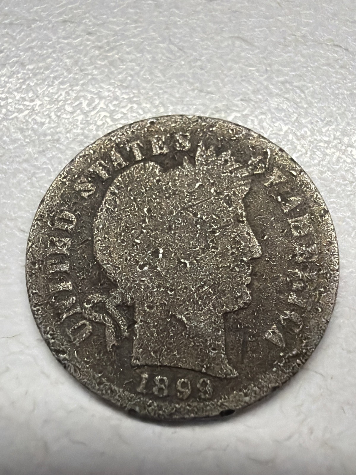1899 Barber Dime Actual Coin
