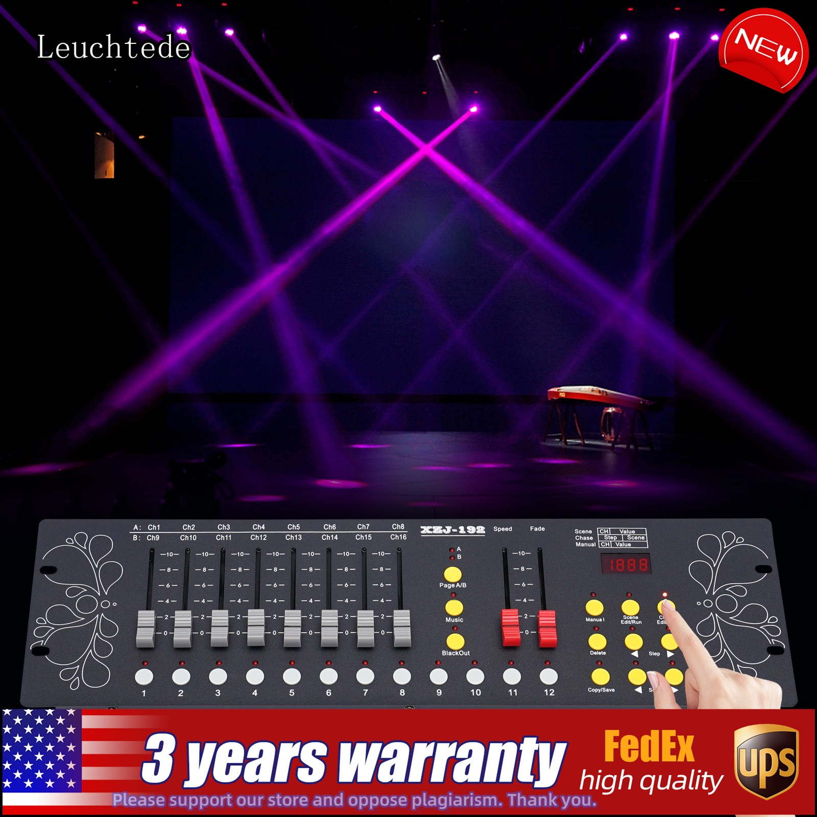 USA NEW Dmx Controller Dj Lighting Controller Stage Equipment Disco Party Bars
