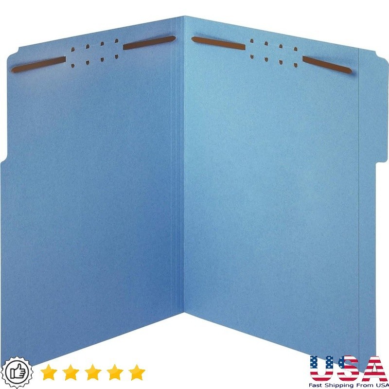Fastener Folders W/ 2 Inch Fasteners Organized Document Storage 50 Pack New