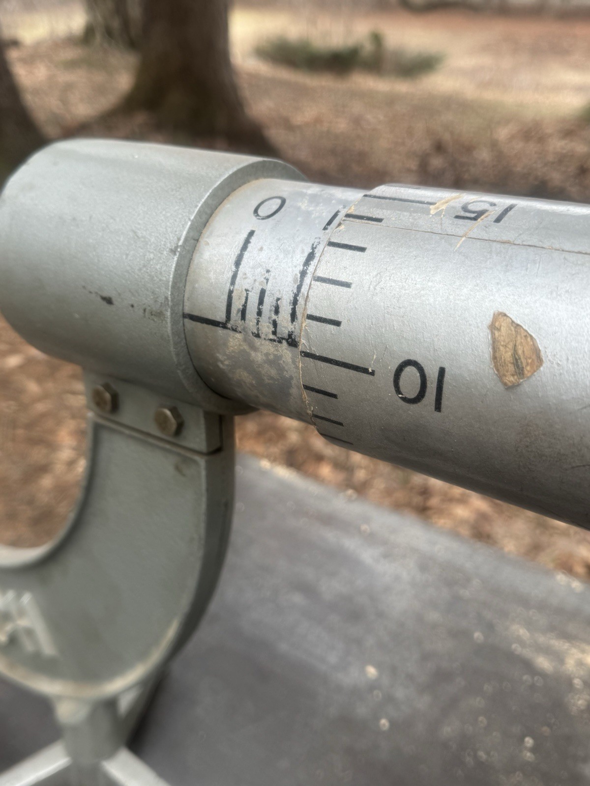 c. 1960s Welch Demonstration Micrometer. 33” Long, 17” Tall. 9” Deep.