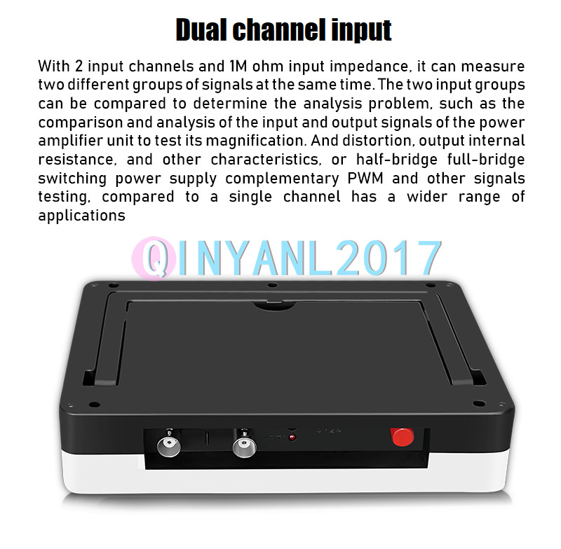 FNIRSI 1013D Mini 7" Touch Digital Tablet Oscilloscope 2CH 100MHz Bandwidth 1GS
