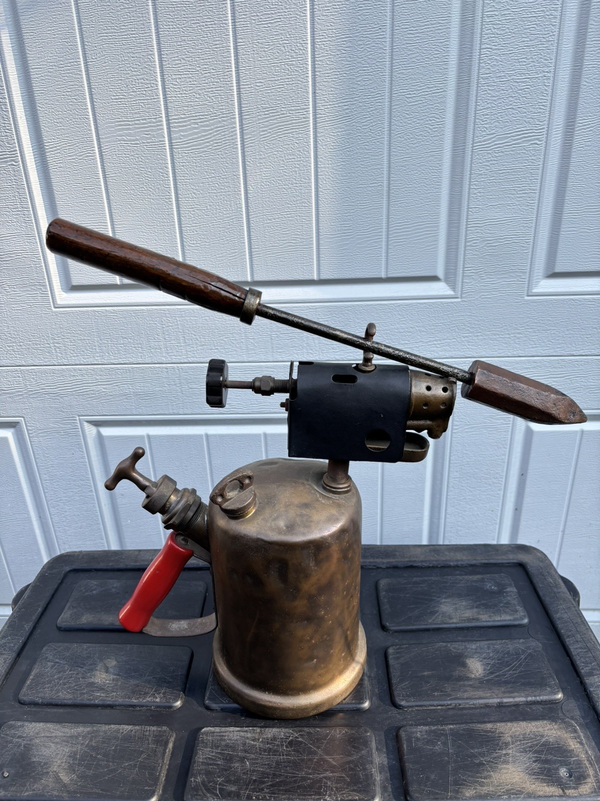 Clayton & Lambert Blow Torch Includes Wood Handle Iron