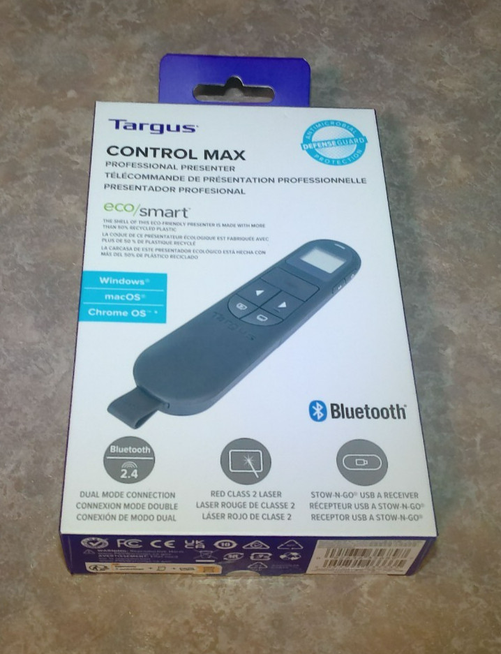 Targus Dual Mode Antimicrobial Laser Presenter - Wireless with Timer - AMP068