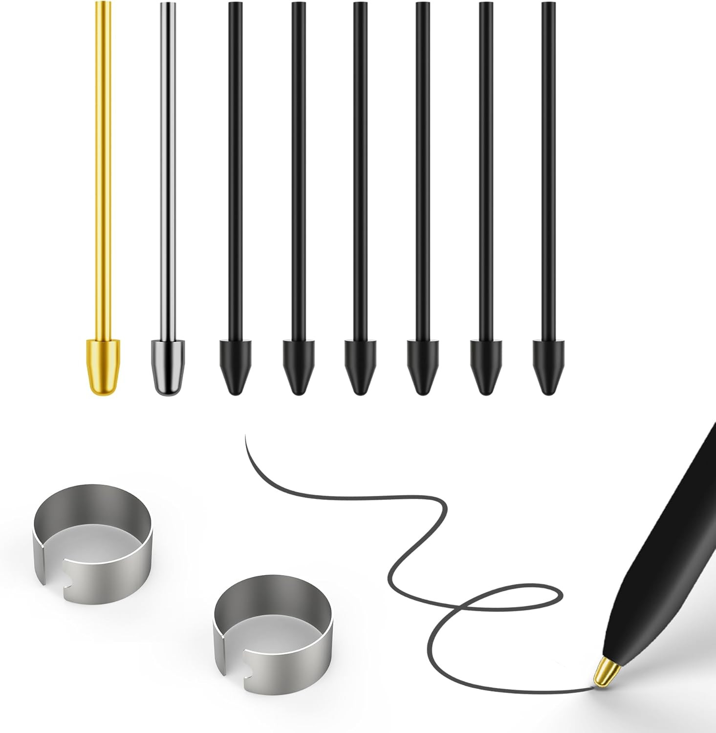 Metal Nibs/Tips Replacement for Samsung Galaxy Tab S10+/S10 Ultra/S9/S9Fe+/S9 Ul