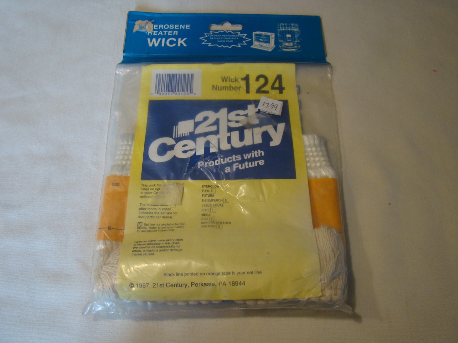 Kerosene Heater replacement Wick 21st Century Wick Number 124 NOS