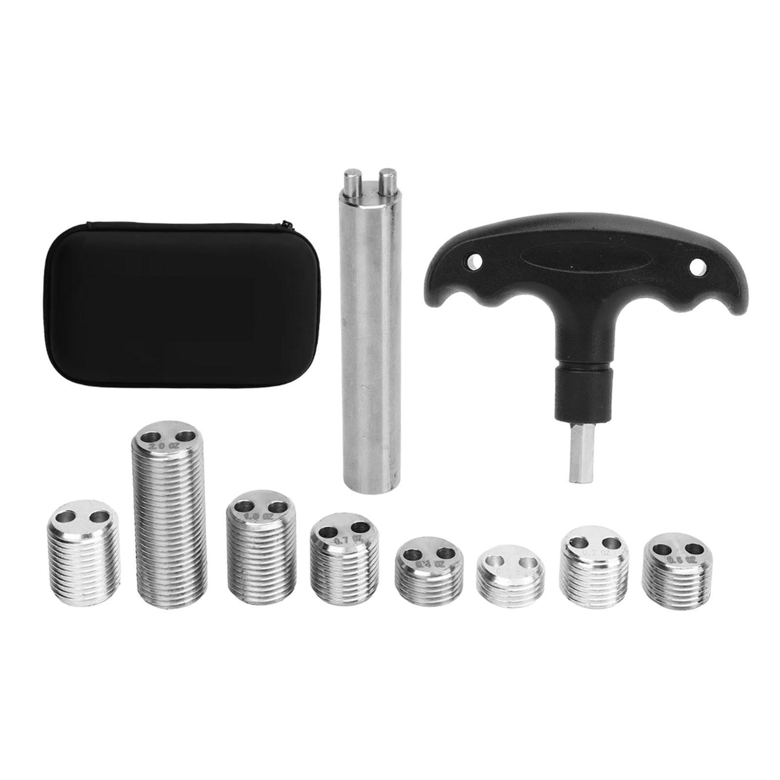 8Pcs Billiard Pool Cue Weight Bolts with Storage  Pool