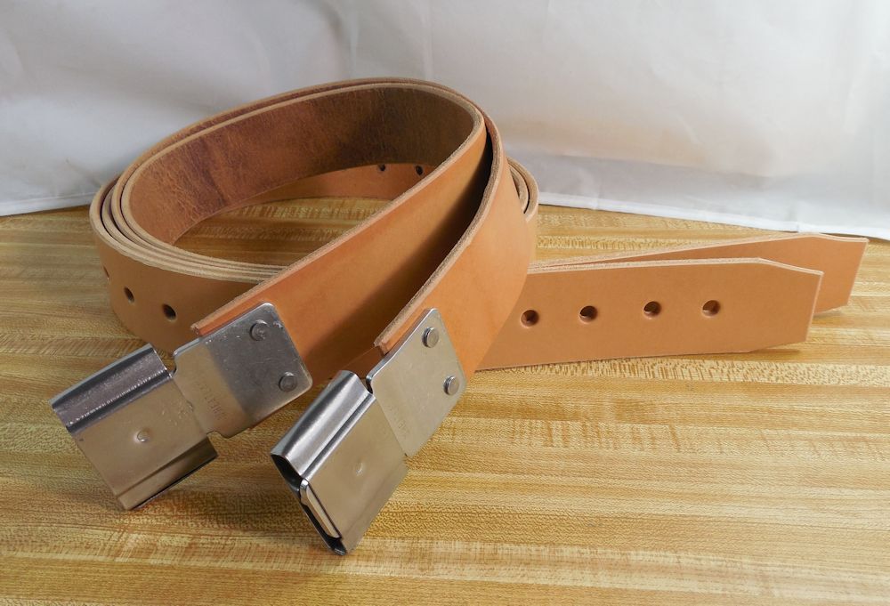 USA Handmade WESTERN STIRRUP LEATHERS_2" x 66" LIGHT OIL_NATURAL Tan w/ BUCKLES