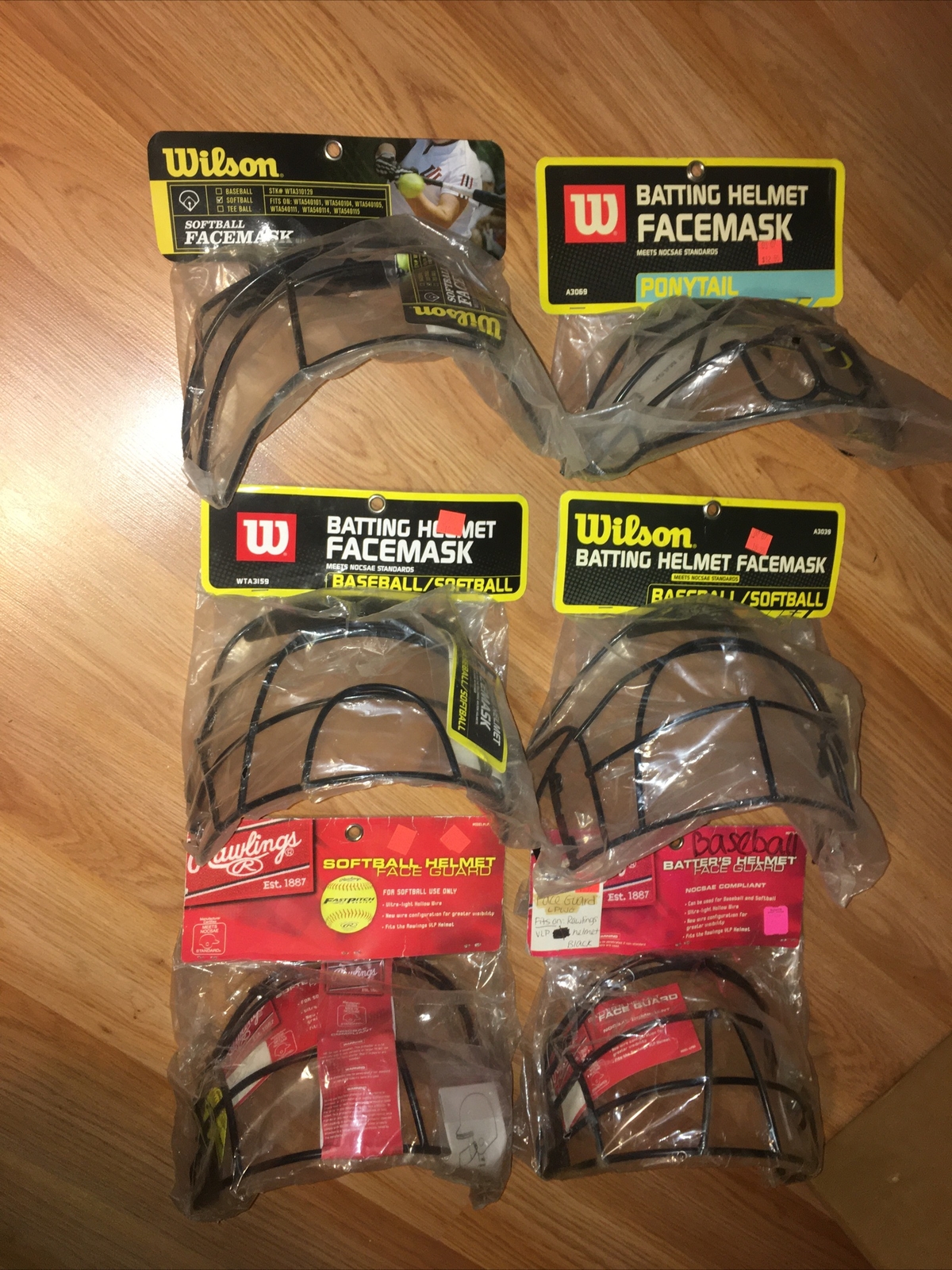 NEW Wilson & Rawlings BATTING HELMET FACEMASKS: 6 Types Baseball/softball