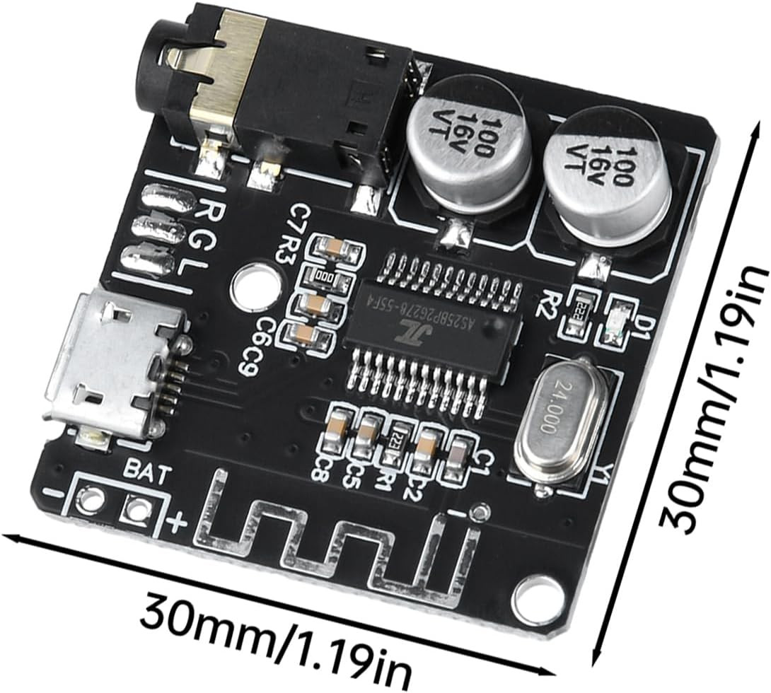 5PCS BT 5.0 Stereo Audio Receiver Module, 3.7-5V MP3 Decoder Board and Amplifier
