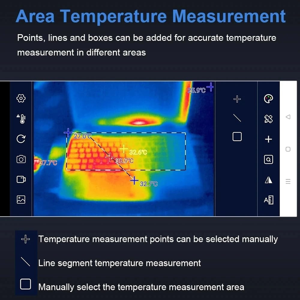 TOOLTOP T7 Mini Thermal Camera for Android USB-C, 256x192 Resolution