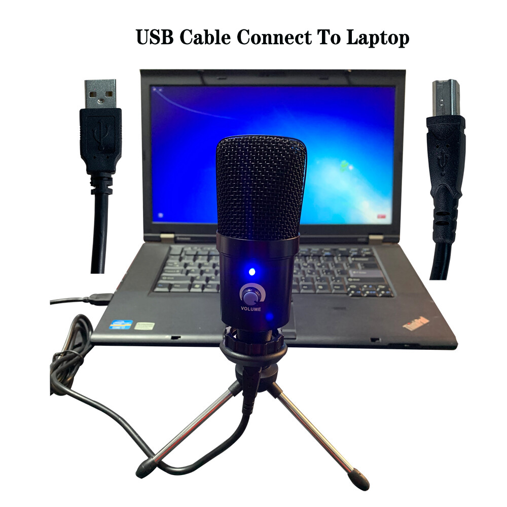 USB Condenser Microphone Kit Complete Set For PC Laptop Studio Recording Singing