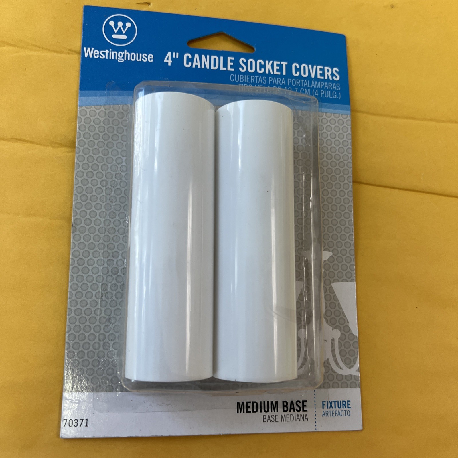 2-Pack Candle Socket Covers 4" White, Medium Base WESTINGHOUSE 70371