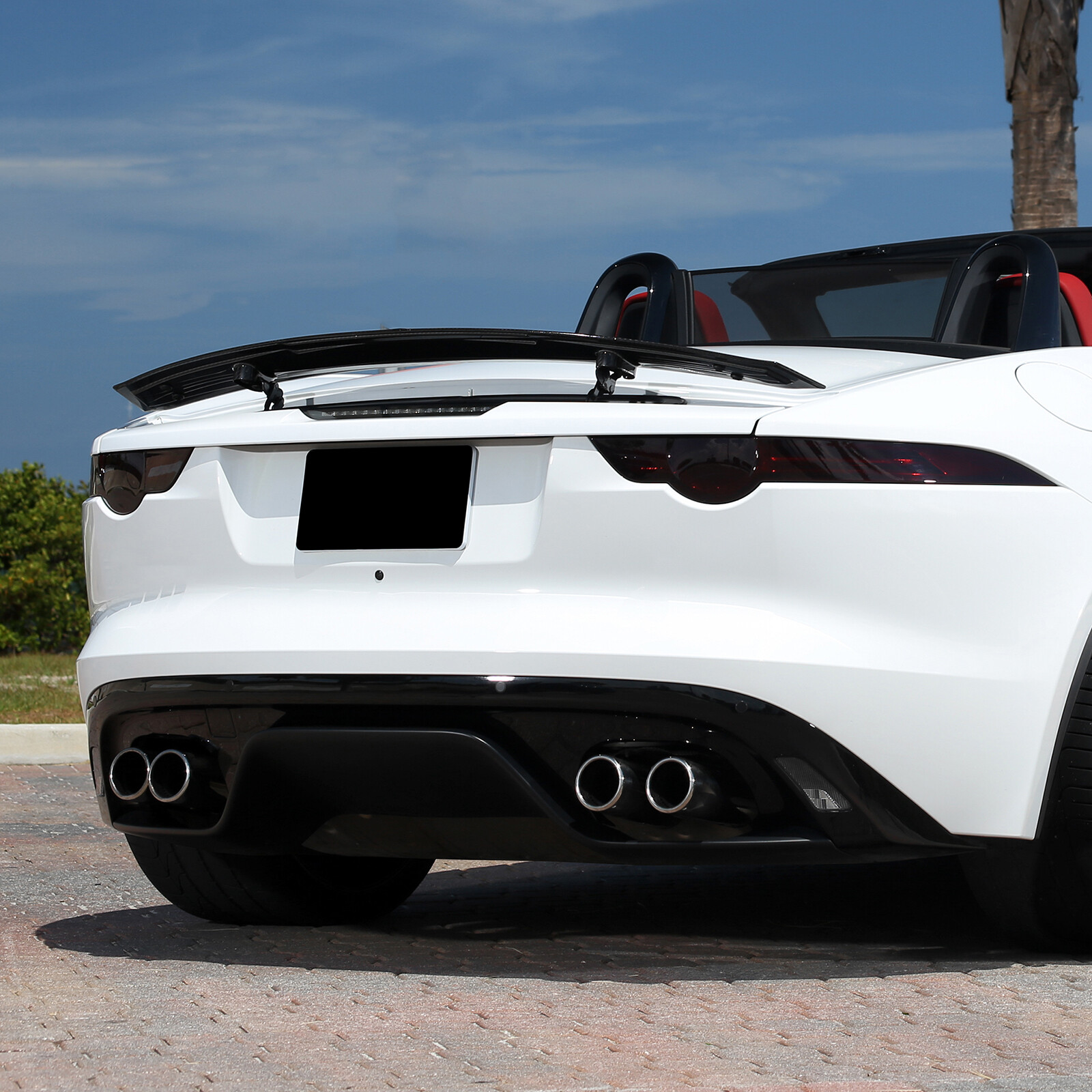 Fits 2013-2020 Jaguar F-TYPE Smoked Tail Light Cover Blackout Overlay Guard