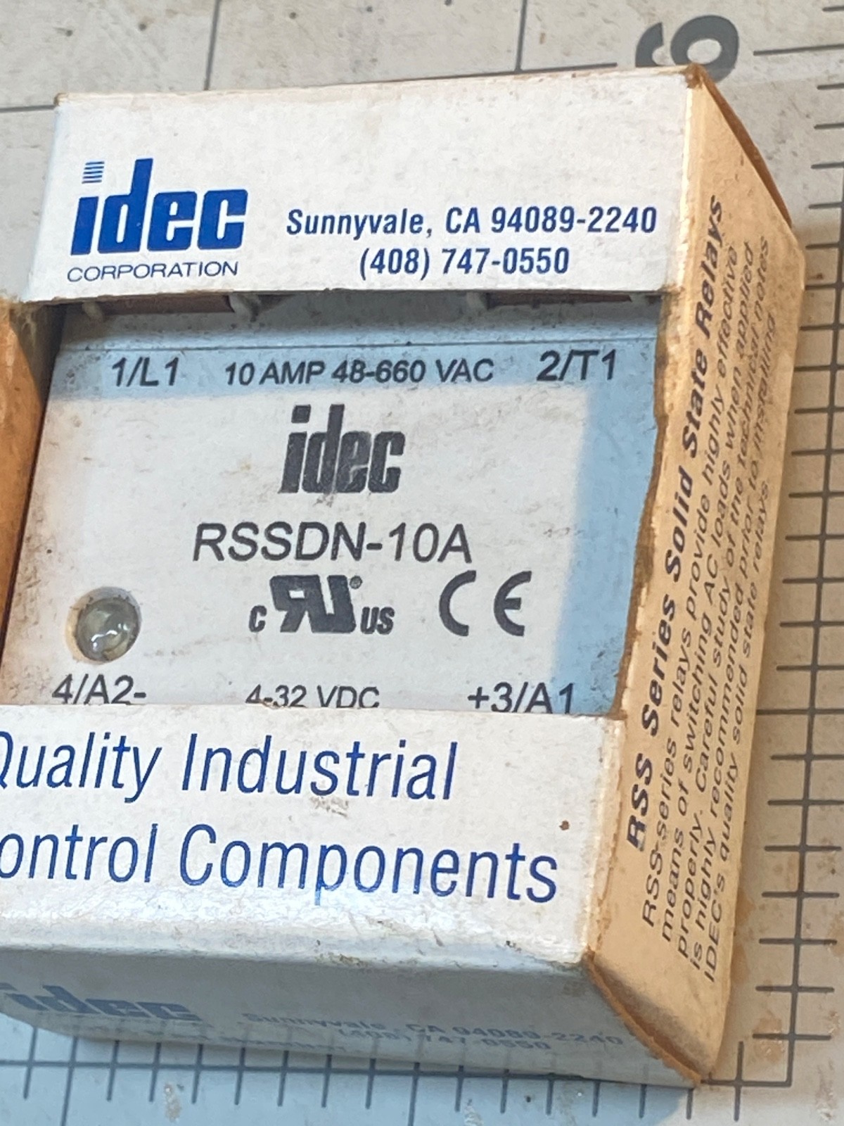 One Solid State Relay IDEC #  R SSDN 10A