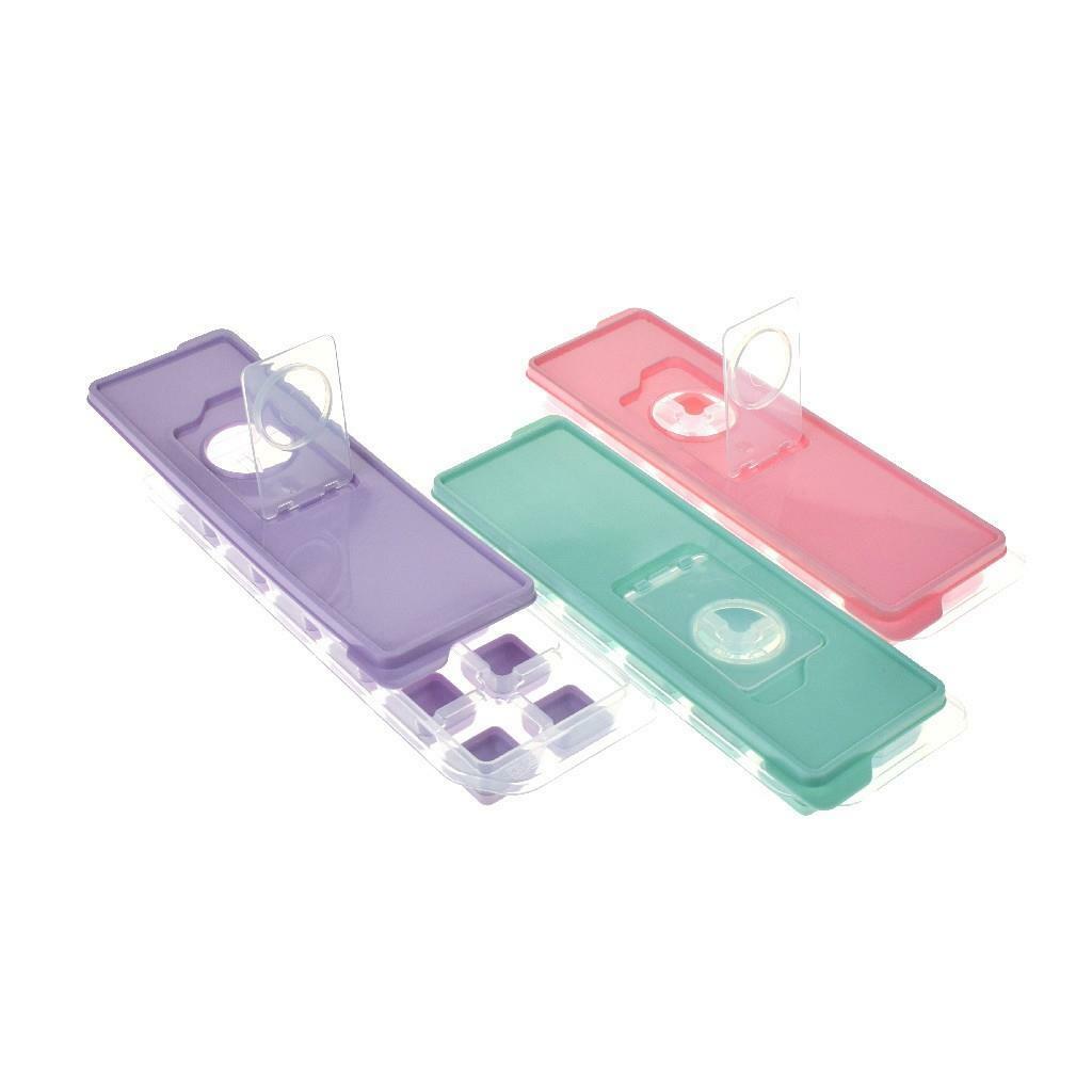 3 Pack Easy Release Silicone Flexible Ice Cube Trays with Spill Removable Lids