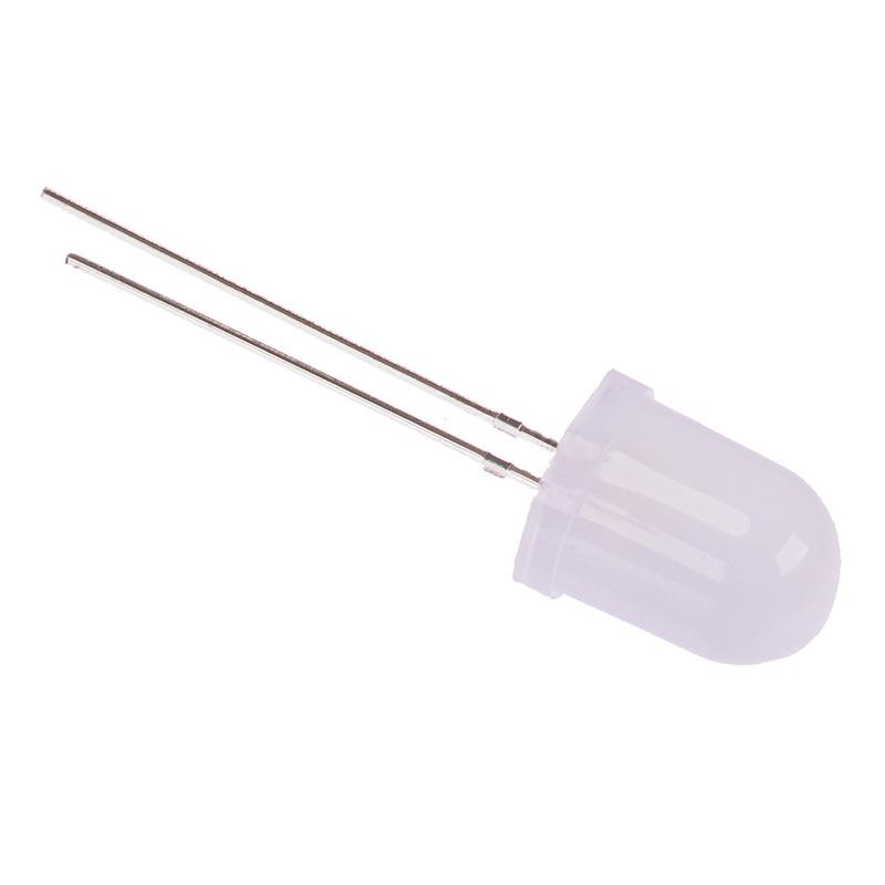 10 x White 10mm Diffused Round LED 120° 3000mcd 6000K