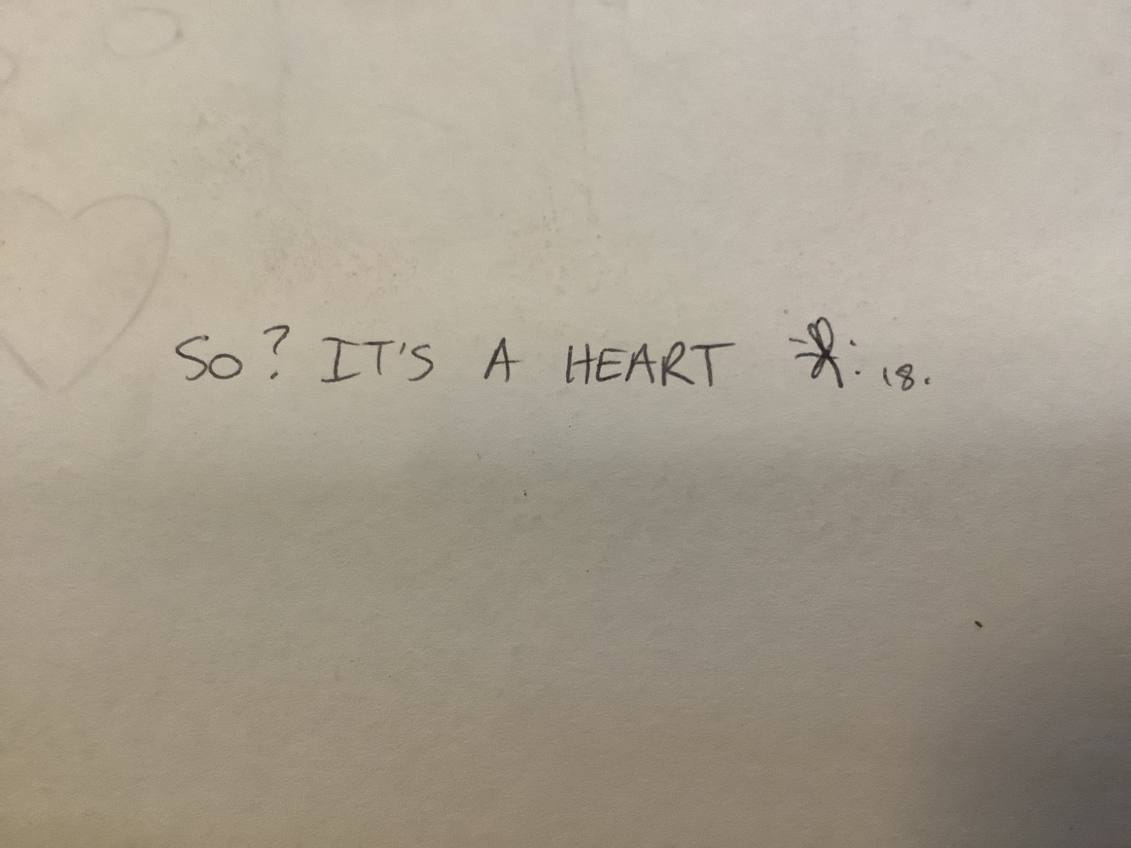 ORIGINAL PEN ILLUSTRATION SO? IT’S A HEART ARTIST DEFN 2018