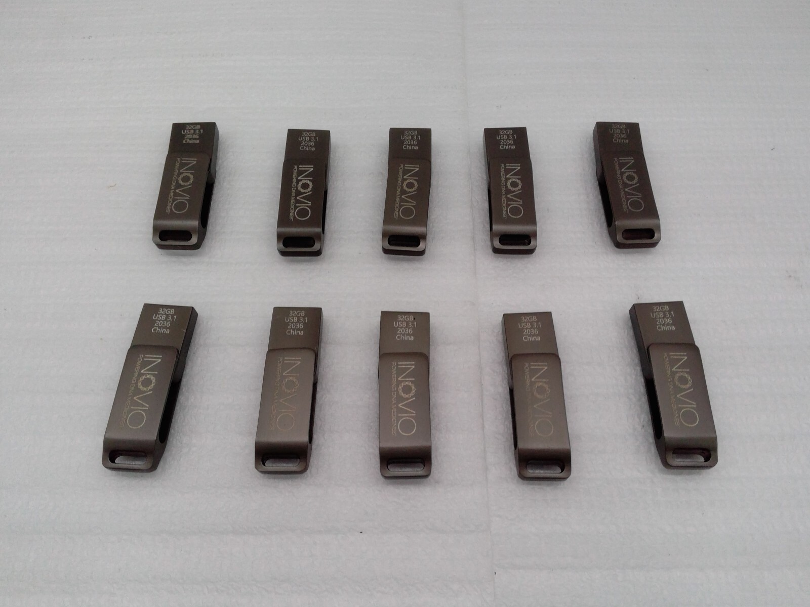Lot of 10  INOVIO 32GB USB 3.0 &  Type-C Flash Drive Dual Port Sticks C3-U3.1D2