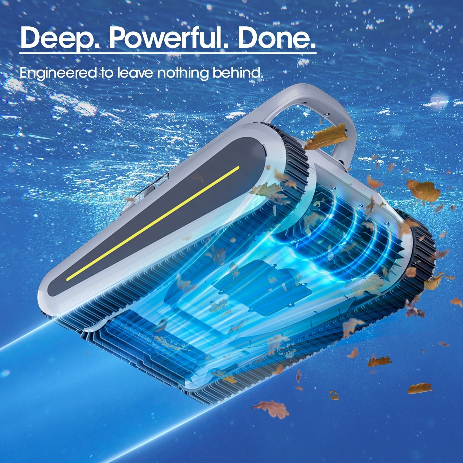 Seauto Cordless Robotic Pool Cleaner Sonar Navigation 3 Modes Automatic Open Box